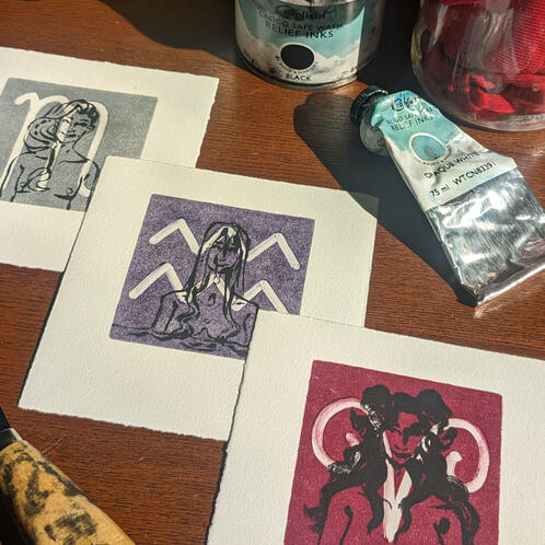 2-layer plexi monotypes