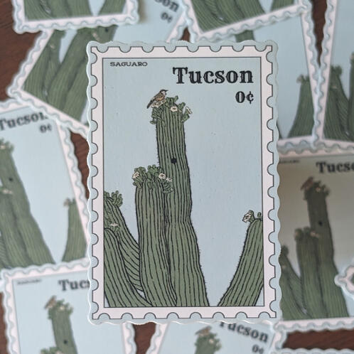 Tucson stamp stickers